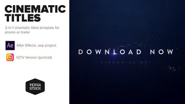 Cinematic Promo Titles for Insta & Broadcast After Effects Template